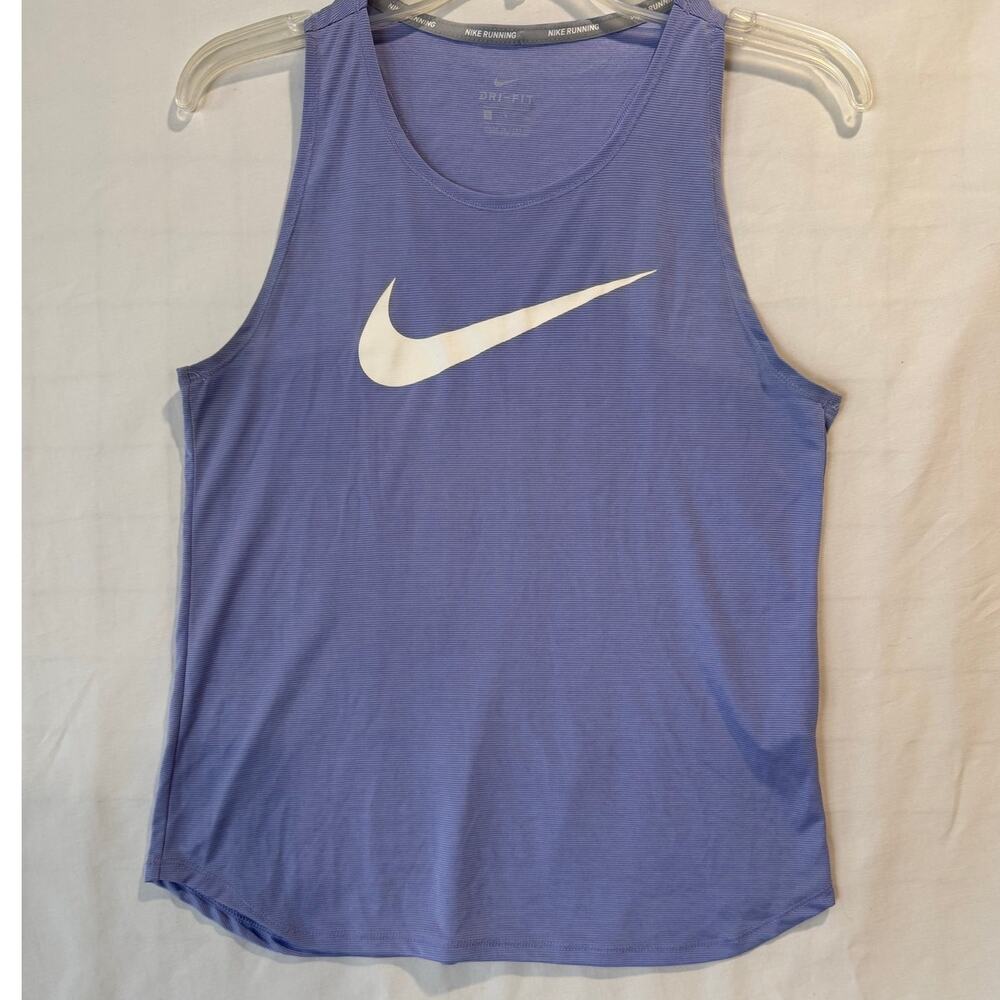 Women's Nike Swoosh Run Tank Purple Lilac Dri-Fit Small Lightweight Breathable - Picture 2 of 7
